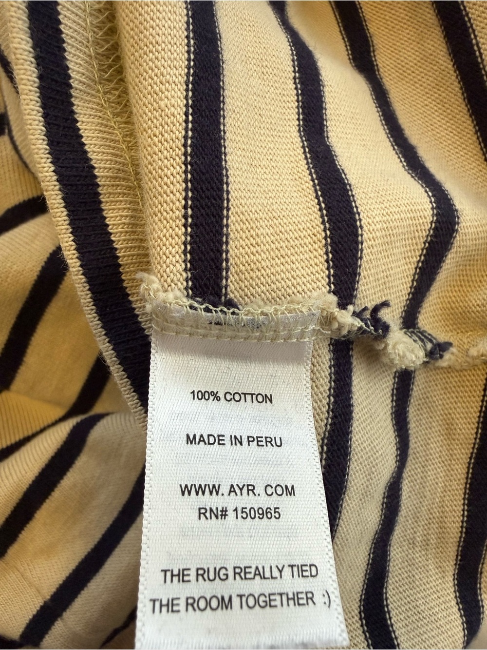 AYR The Matinee Tee Sandstone Stripe, L - Picture 8 of 9